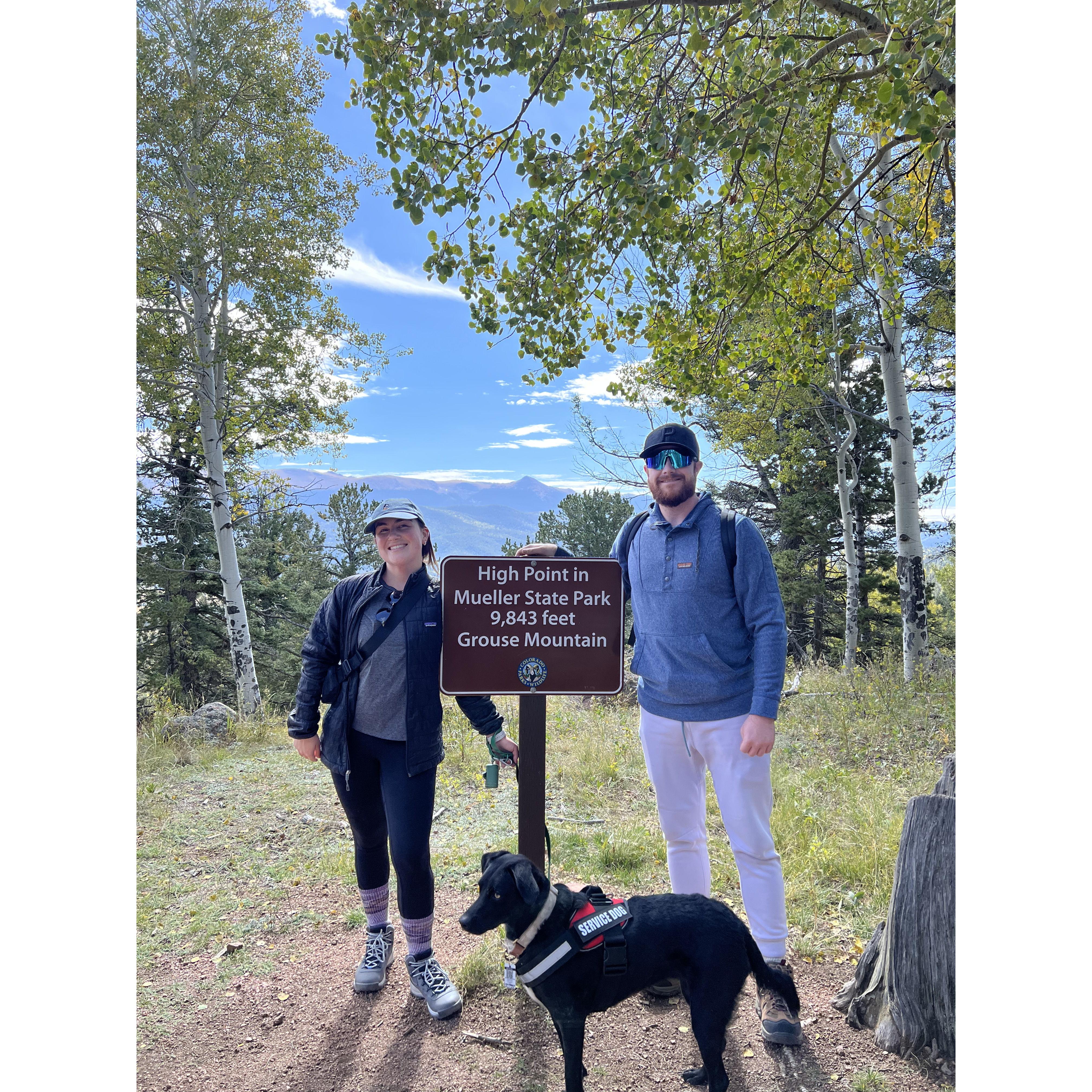 Rhea's first camping trip at Mueller State Park in CO