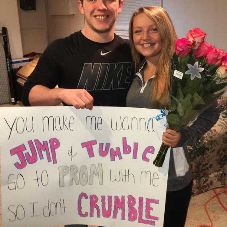 April 2017: Dylan asked Gracie to prom.