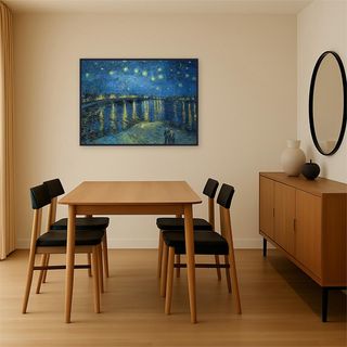 Starry Night Over the Rhone 1888 Vincent van Gogh Print Framed Canvas Wall Art