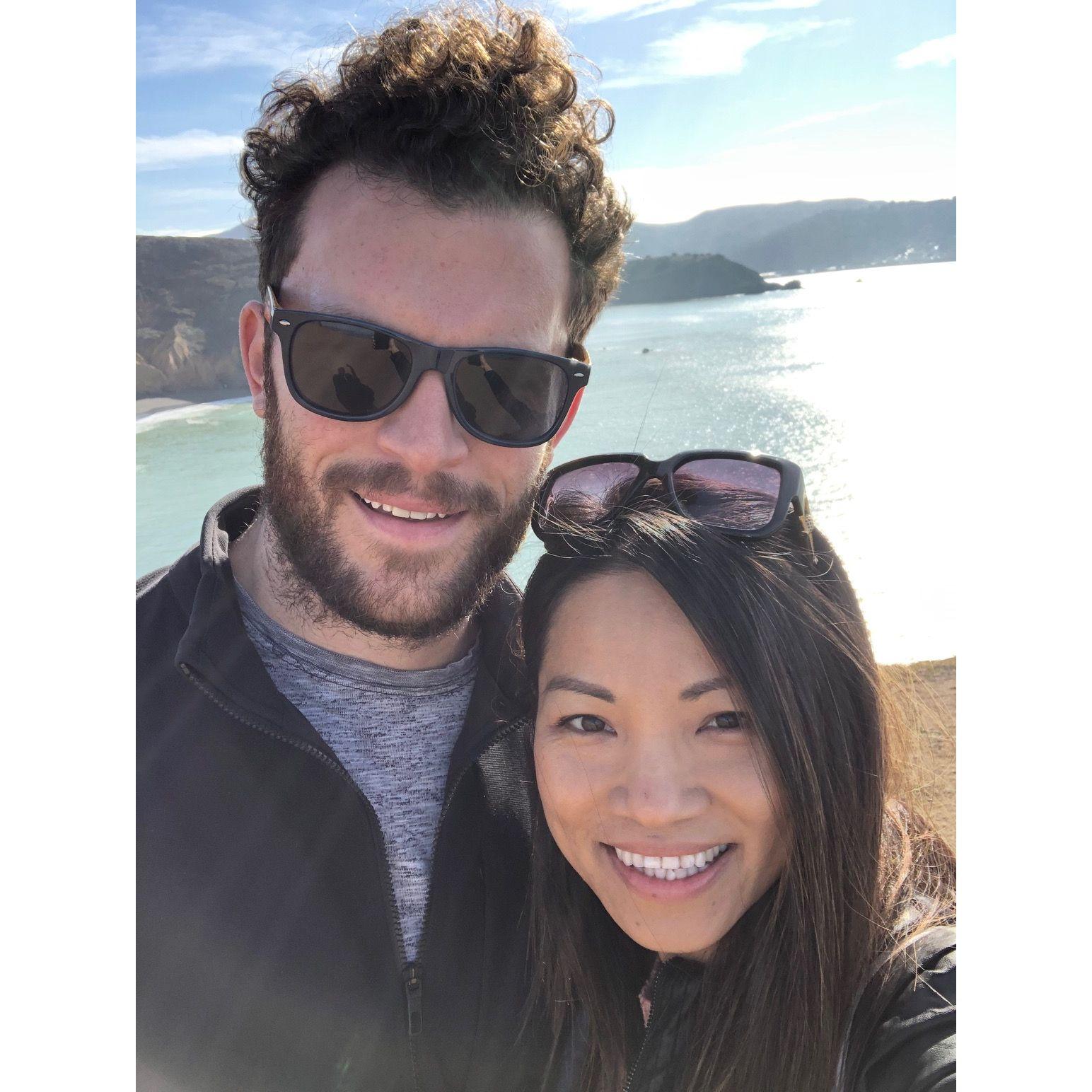 View of our first encounter - Pacifica Beach, CA