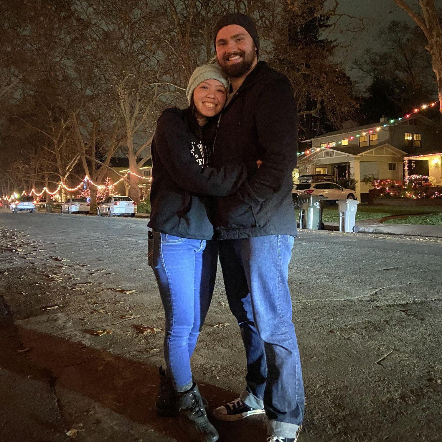 Christmas lights make us happy