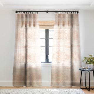 Diamond Watercolor Grid Sheer Curtain