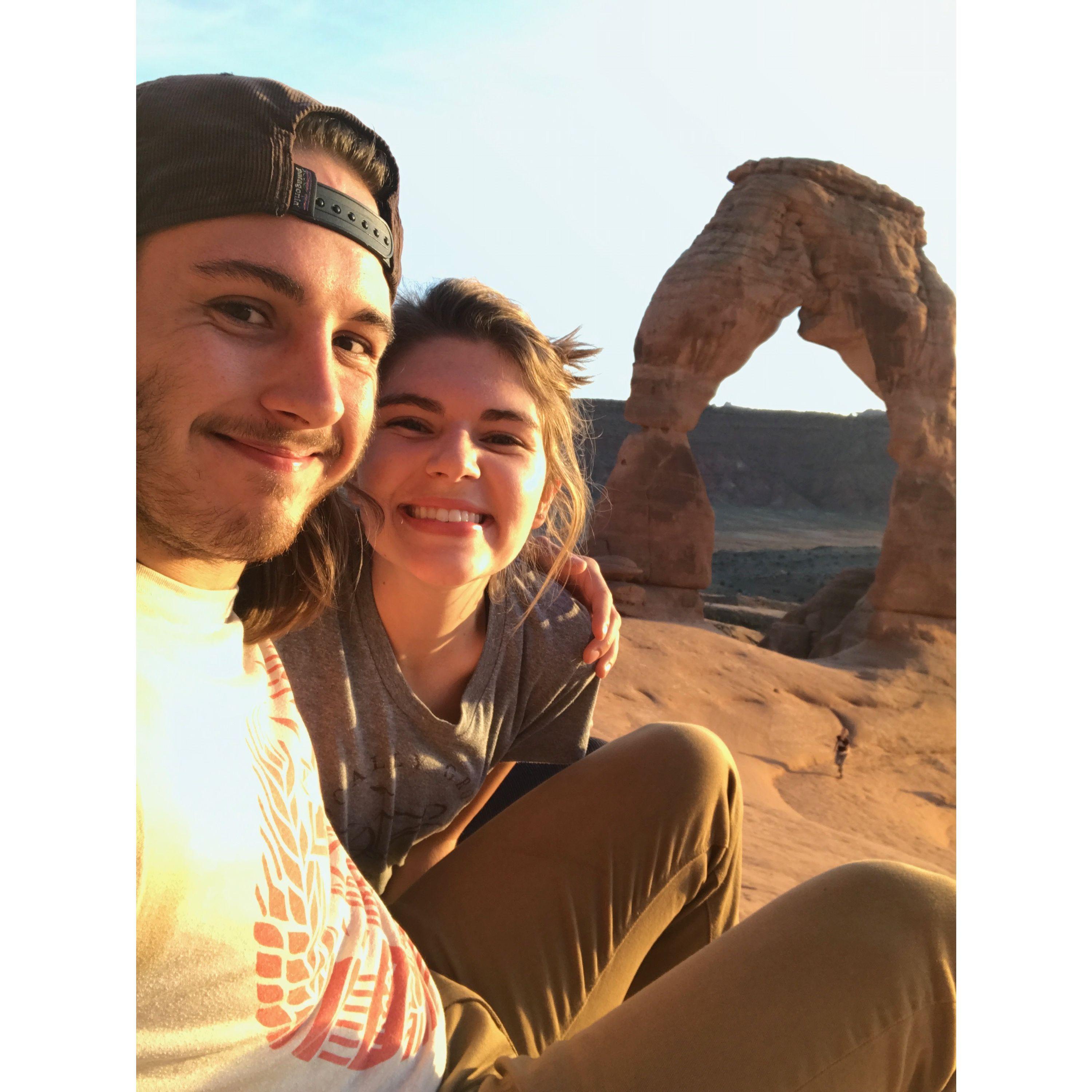 Young and in love! This was our first trip together. A road trip from Arizona back home to Duluth.