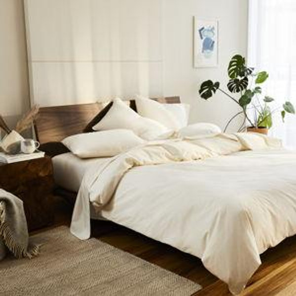 Luxe Sateen Duvet Cover - Full/Queen, Cream