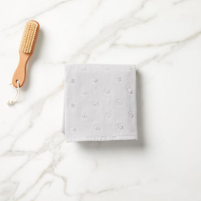 Organic Gauze Candlewick Towel, Hand Towel, Gray Sky