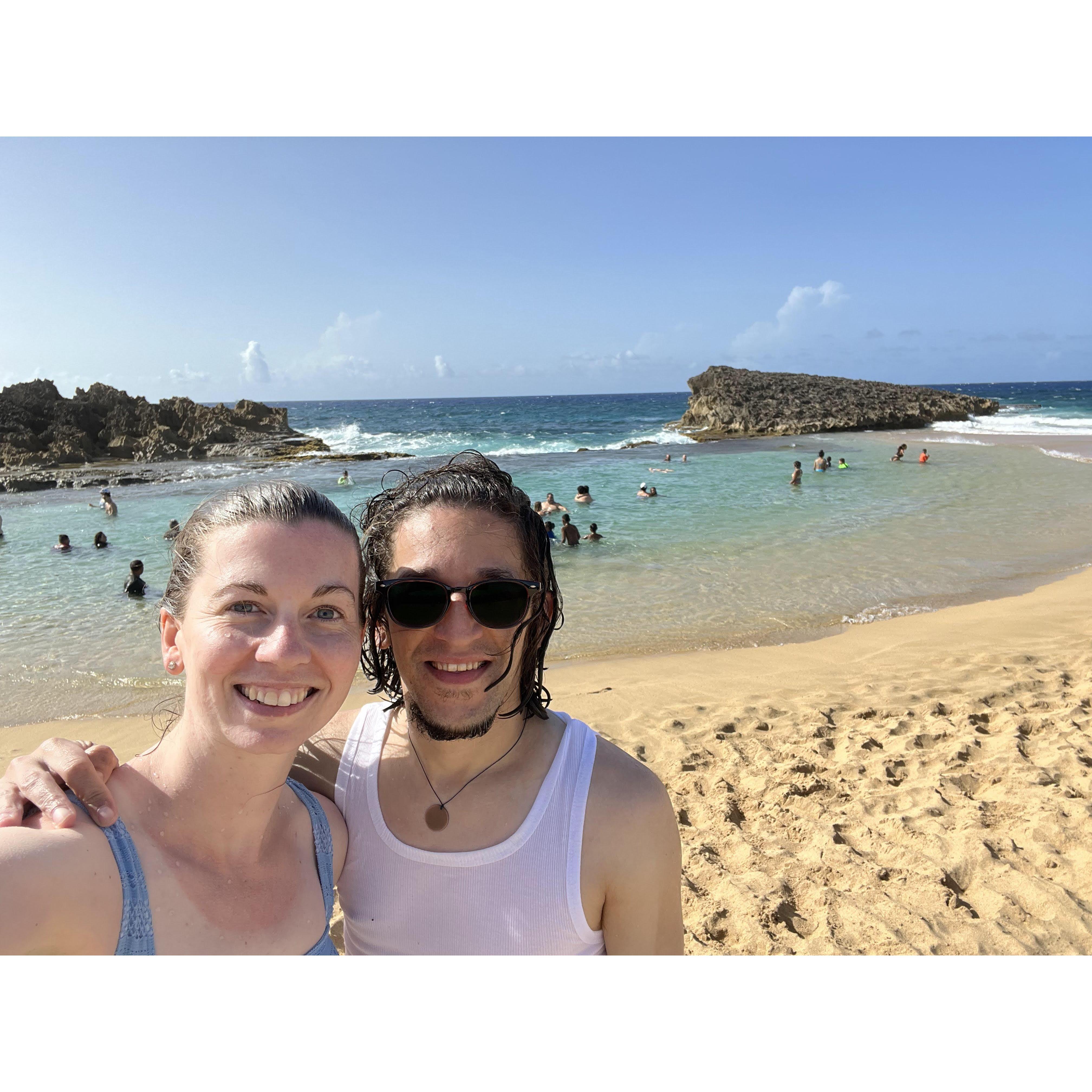 The beach in Puerto Rico where Gerry proposed!