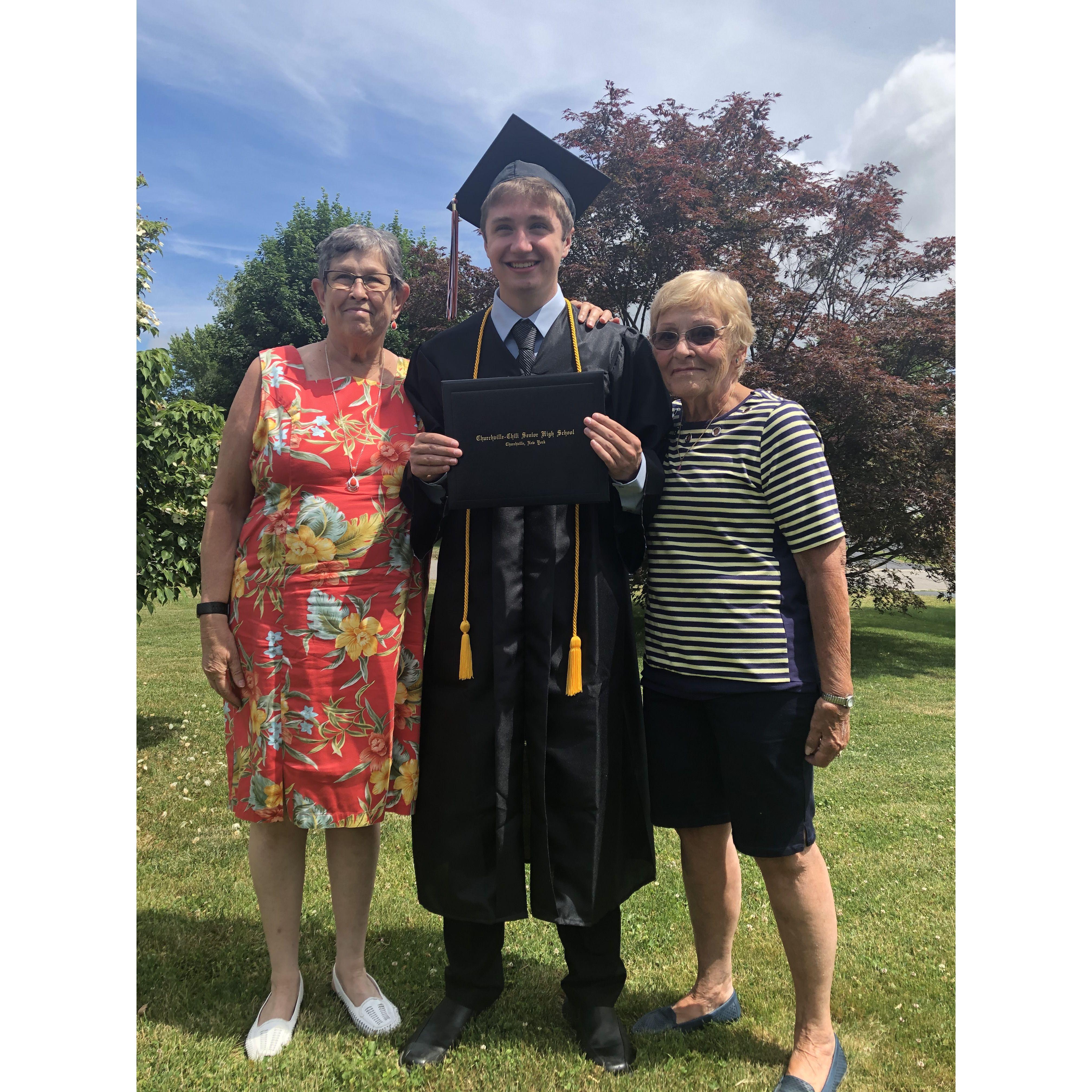 Jacob with his grandmothers! Grandma Mead and Grandma Anthony!