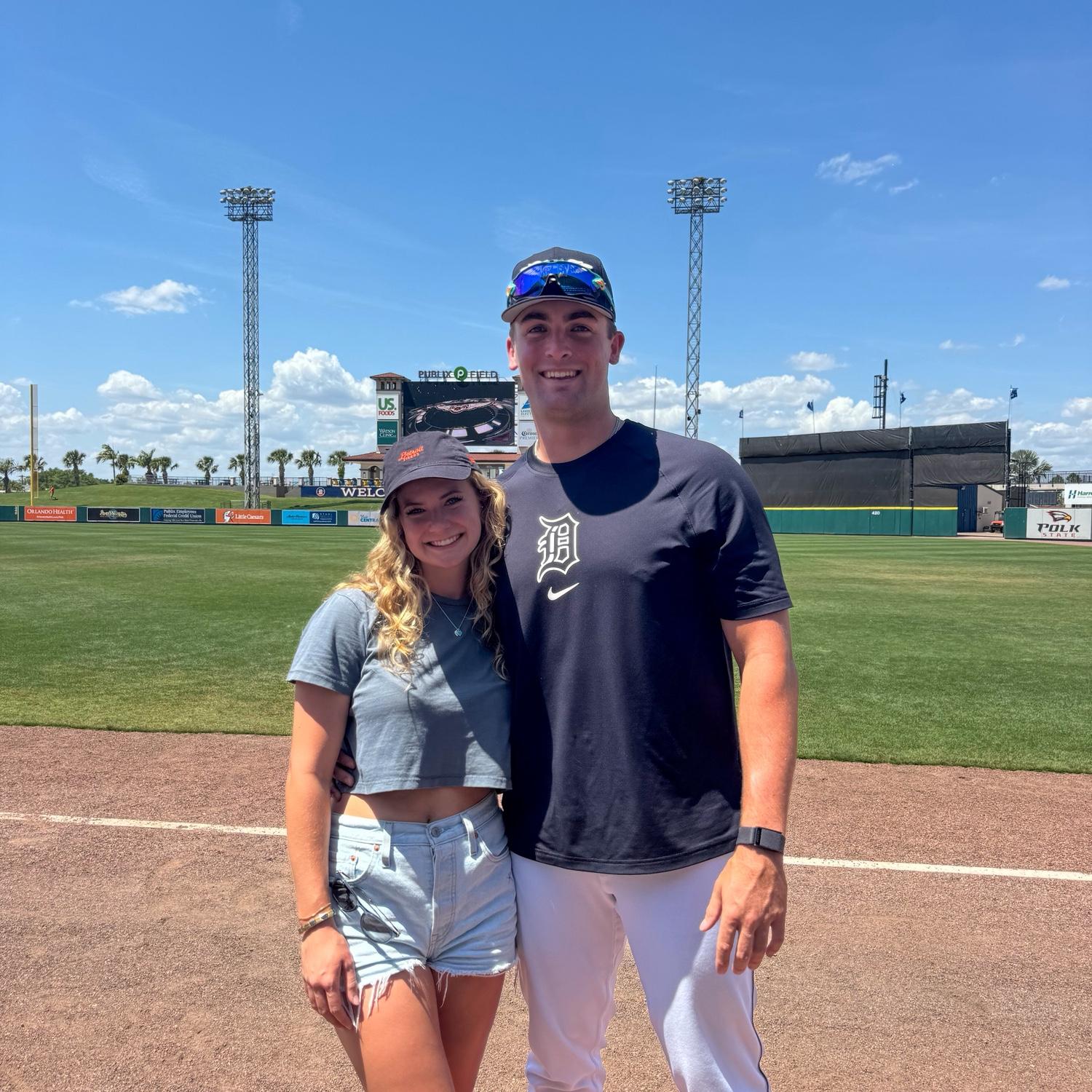 I got to visit him in Florida and watch him pitch!