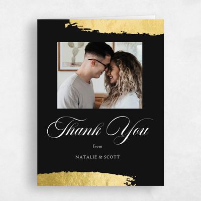 Black Wedding Thank You - Casey Photo Foil
