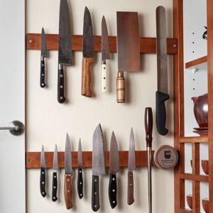 Walnut Mag-Blok Kitchen Knife Holder