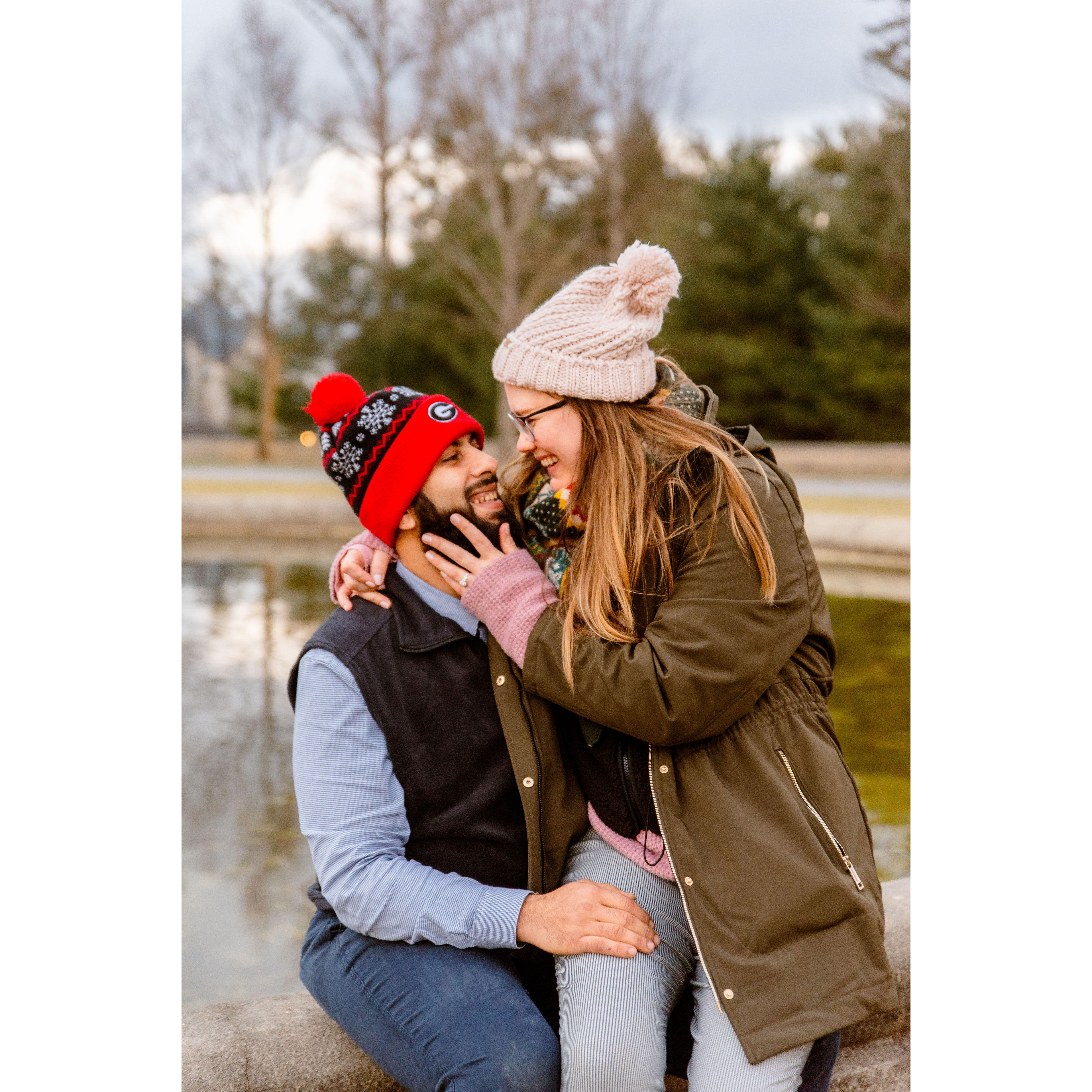 Fuzzy pom pom hats for the win! 