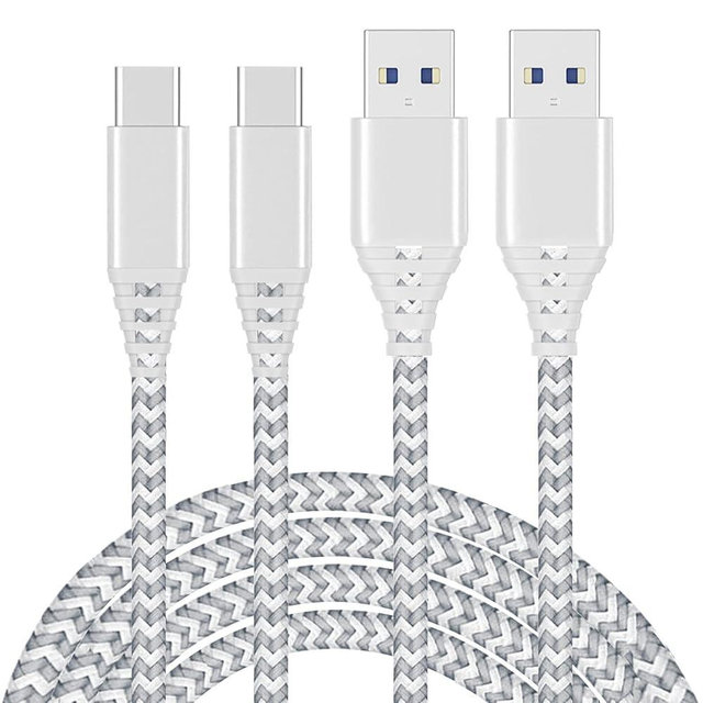 Long USB Type C Charger Cable 10ft 2Pack Charging Cord for Samsung Galaxy S20 S21 Plus Ultra FE 5G A10E A11 A71 A20 A72 A12 A13 A52 A53 A23,Note10,S20Plus,Nokia 7.2 6.2 8.3 8-V,Fast Charge Power Wire
