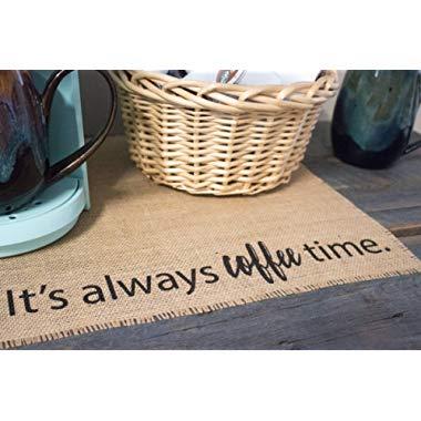 Coffee Maker Mat - Burlap Placemat for your Keurig