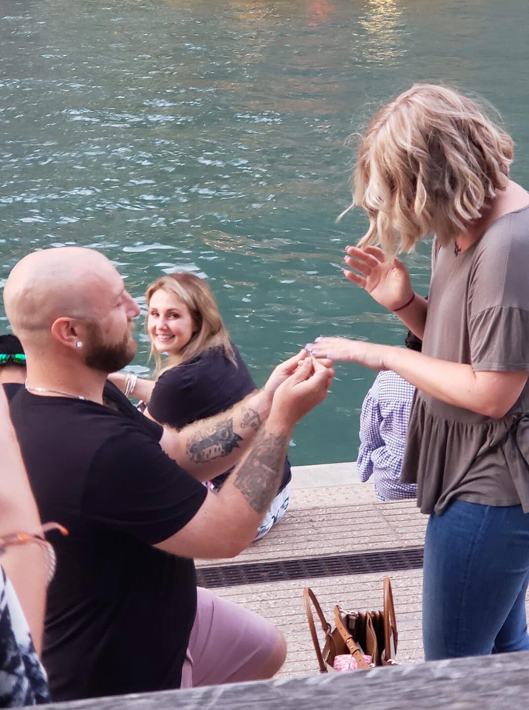 The moment both of our lives changed forever. August 6, 2019 he asked and she said YES!