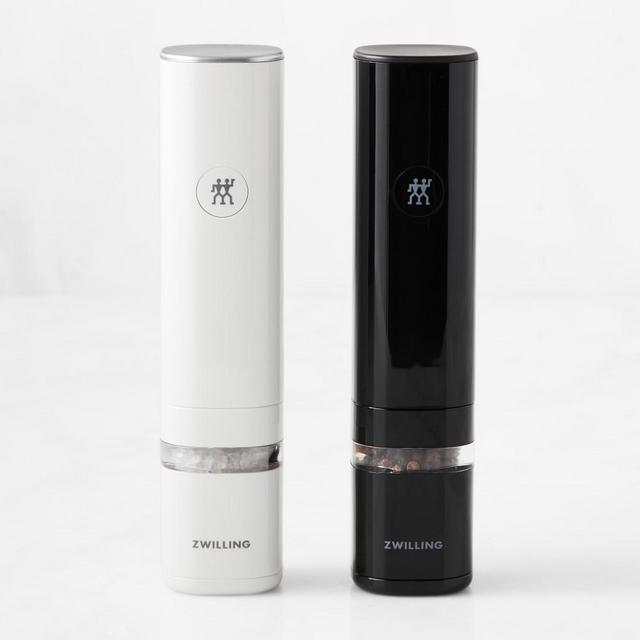 Zwilling Enfinigy Electric Salt & Pepper Mill, Set of 2, White & Black