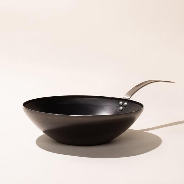 Blue Carbon Steel Wok, Madein Cookware