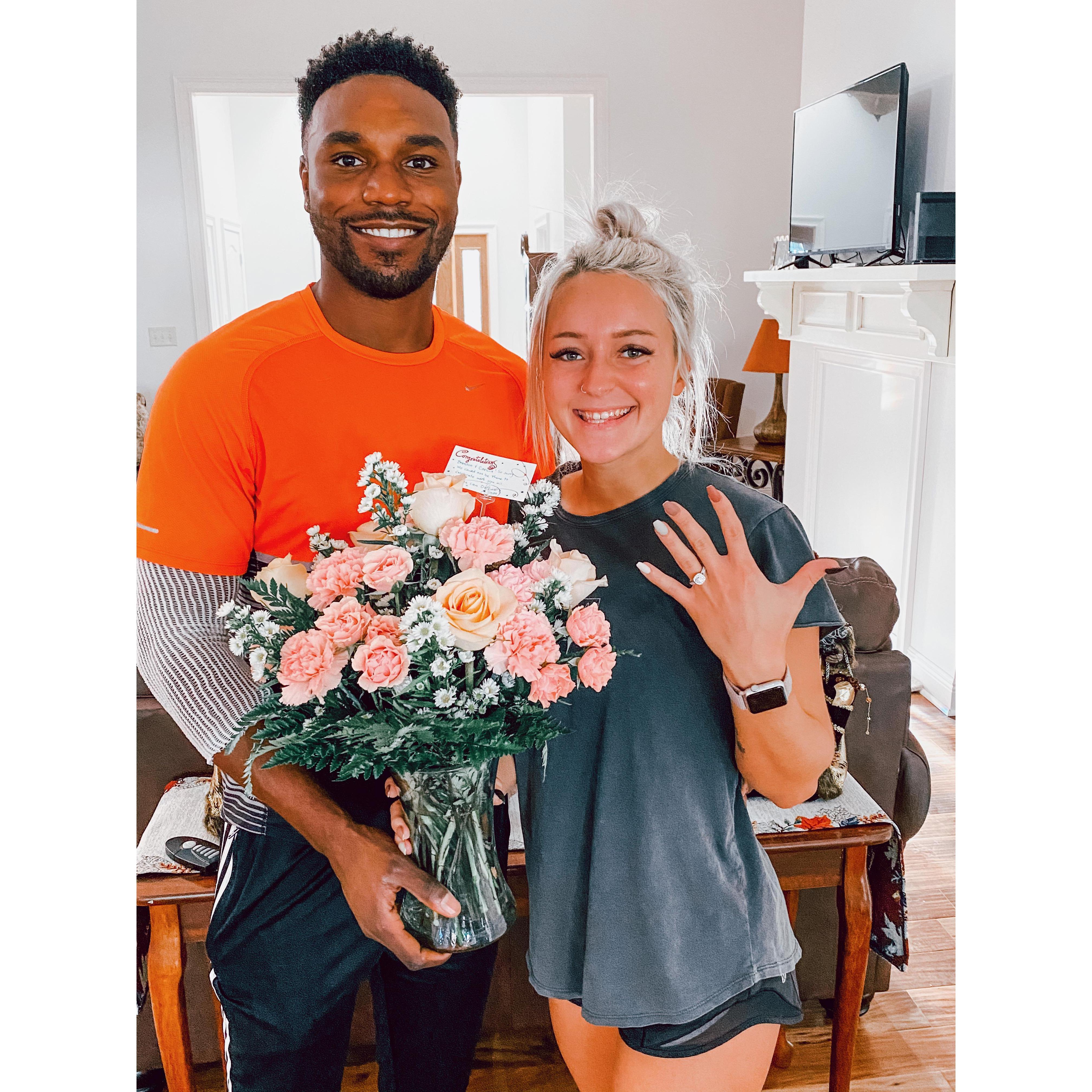 The day after Brandon asked me to be his forever!