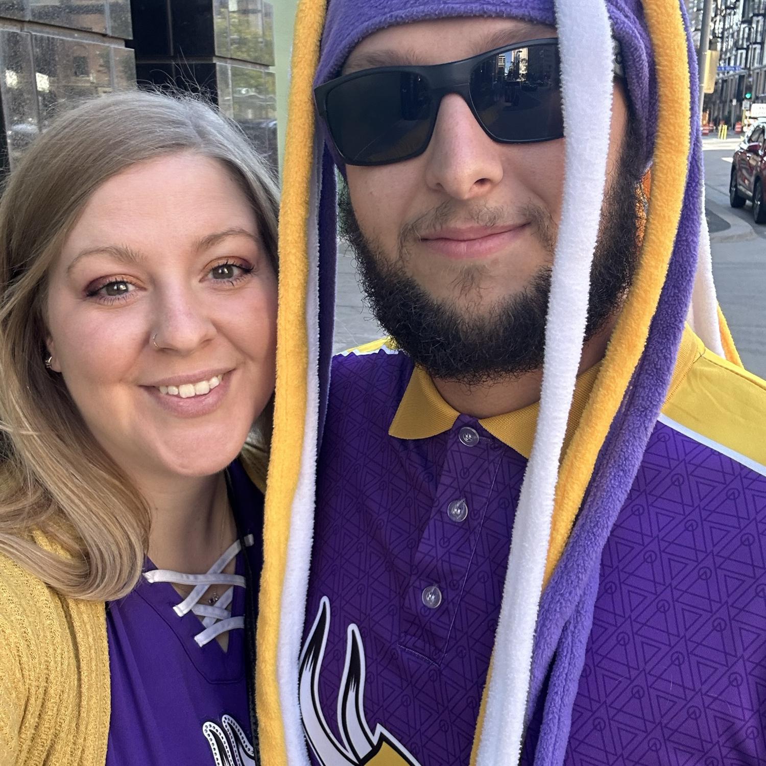 First Vikings game together! 💜