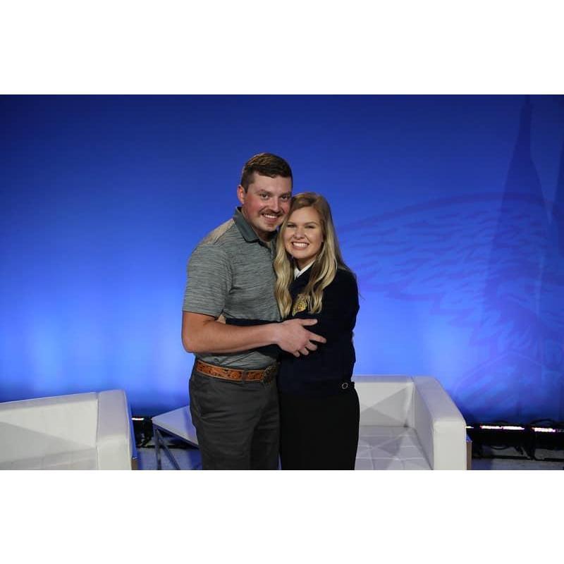 This picture was taken when Hunter was supporting Hollie at the Texas FFA State Convention.