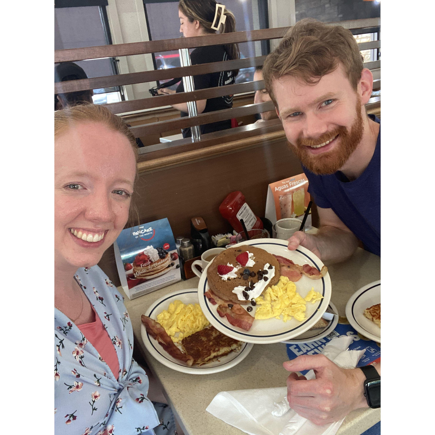 What's iHop without some creepy smiley face pancakes?!