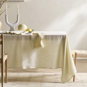 European Linen Tablecloth Butter Yellow - 70x108"