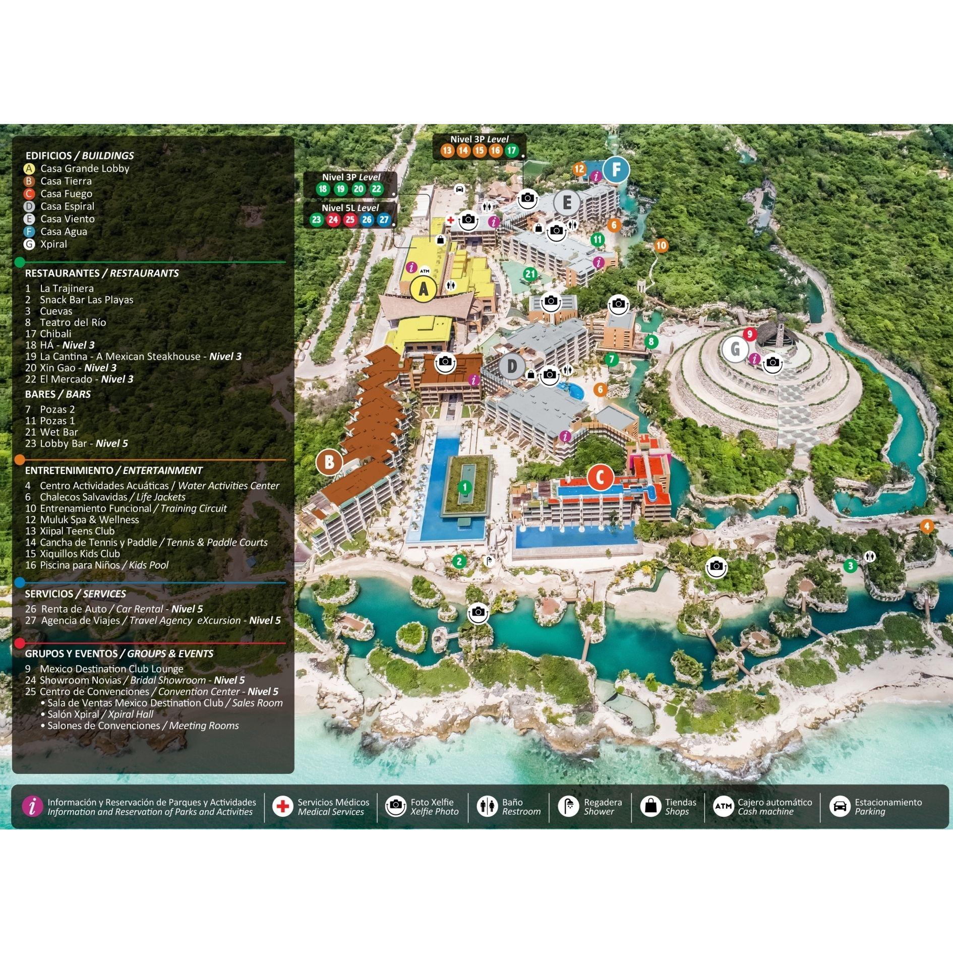 Map of Hotel Xcaret