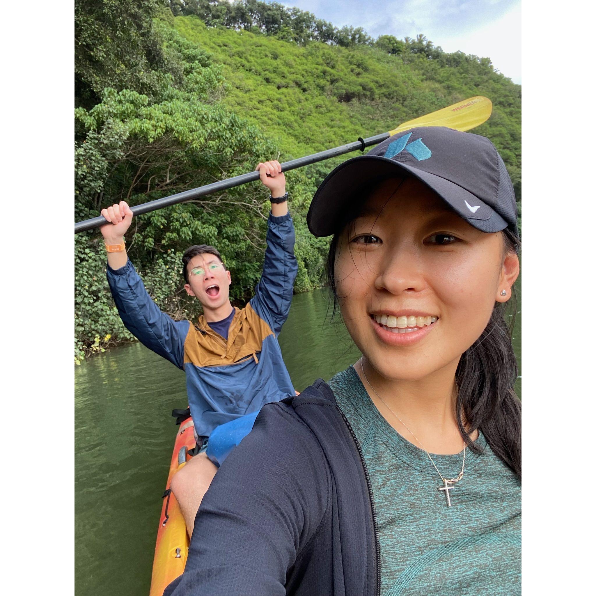 Ricky definitely did not do 99% of the paddling up the river.