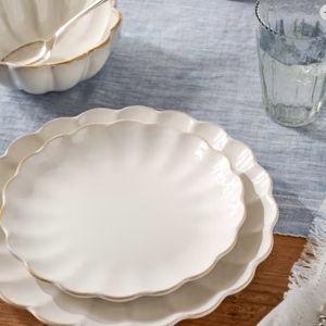 Cream Scalloped Plate