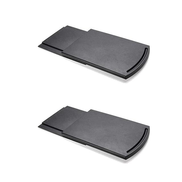 GAGAYA Handy Sliding Tray for Coffee Maker, Kitchen Appliance Moving Caddy, Countertop Storage Mat with Smooth Rolling Wheels for Blender Toaster Food Processors Kitchen Aid Mixer (Set of 2)
