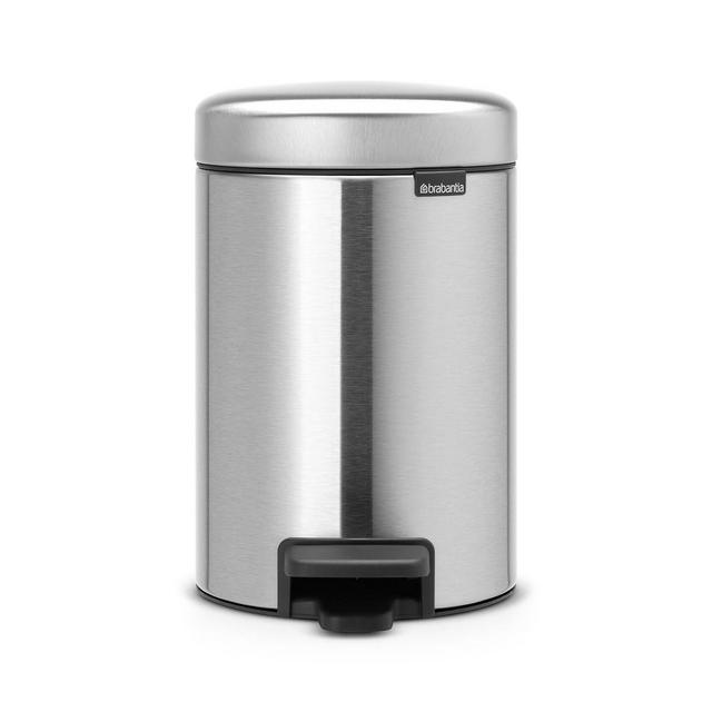 Step Can newIcon, 0.8 Gallon (3 liter), Matte Steel Fingerprint Proof