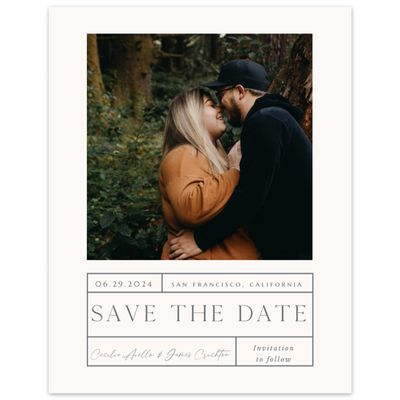 Beige Modern Wedding Digital Save the Date - Colfax Photo