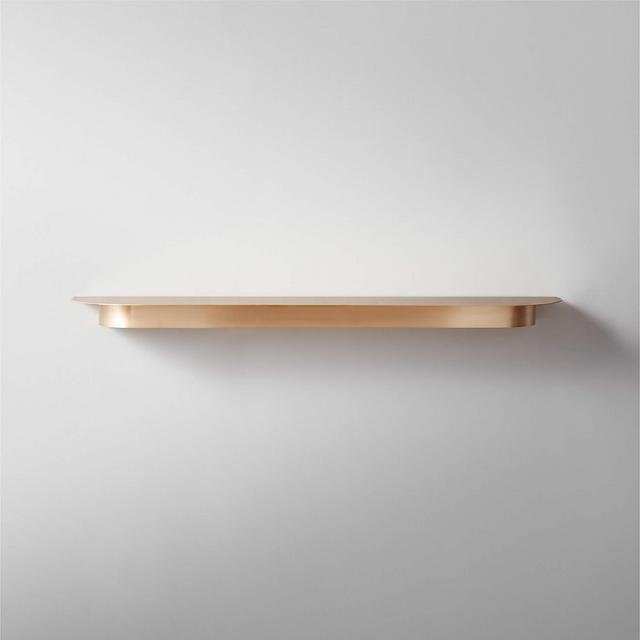 CB@ Collar Brass Wall Shelf Large 30"