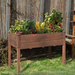 VEIKOUS 4.47-cu ft 22.6-in W x 47.1-in L x 29.9-in H Gray Cedar Raised Garden Bed
