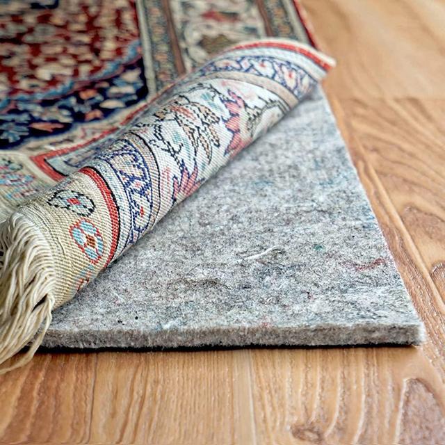 RUGPADUSA, Basics, 6'x9', 1/4" Thick, Felt + Rubber, Non-Slip Cushion Rug Pad, Also available with Cushion Only Option, Safe for All Floors and Finishes, Made In the USA
