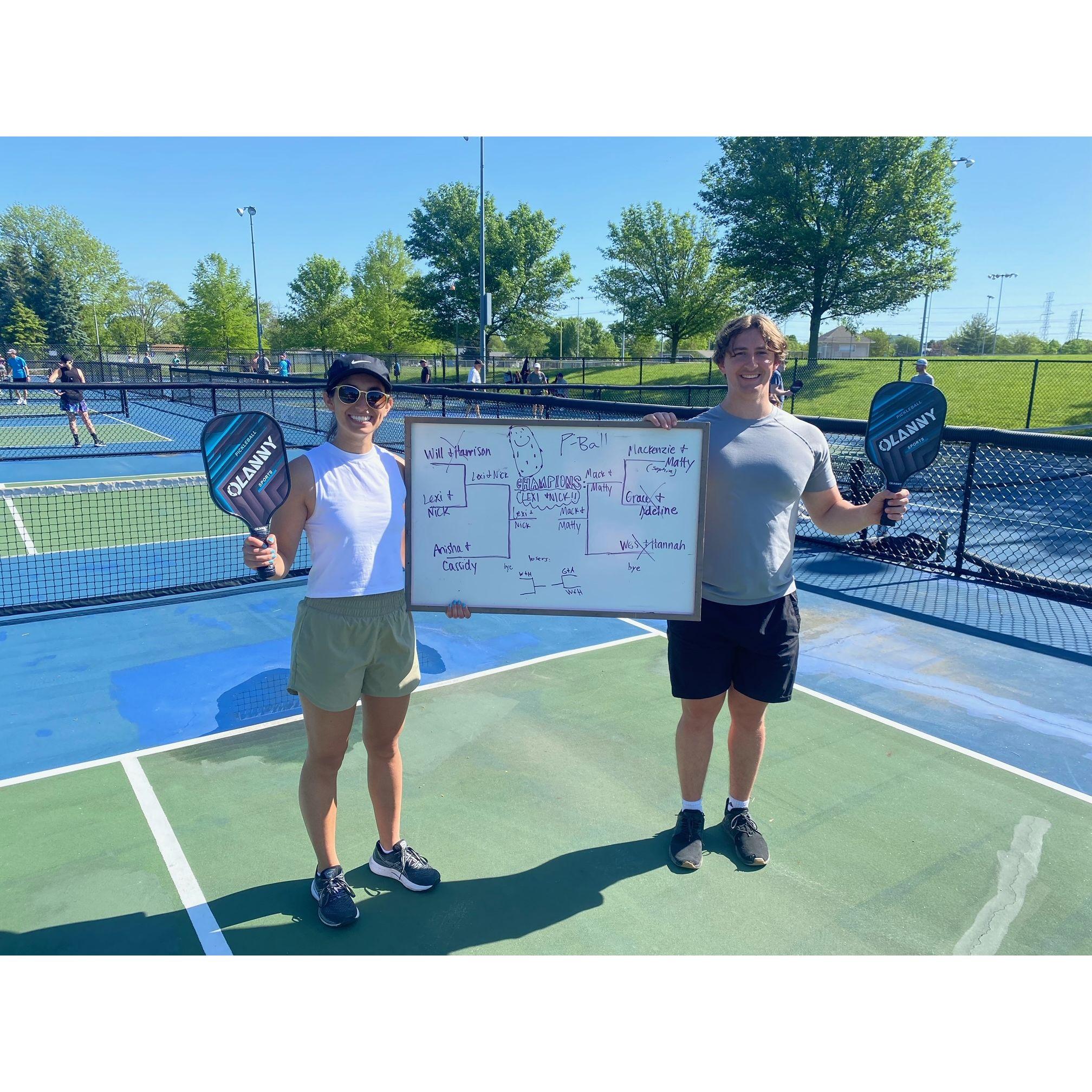 Pickleball champs senior year!