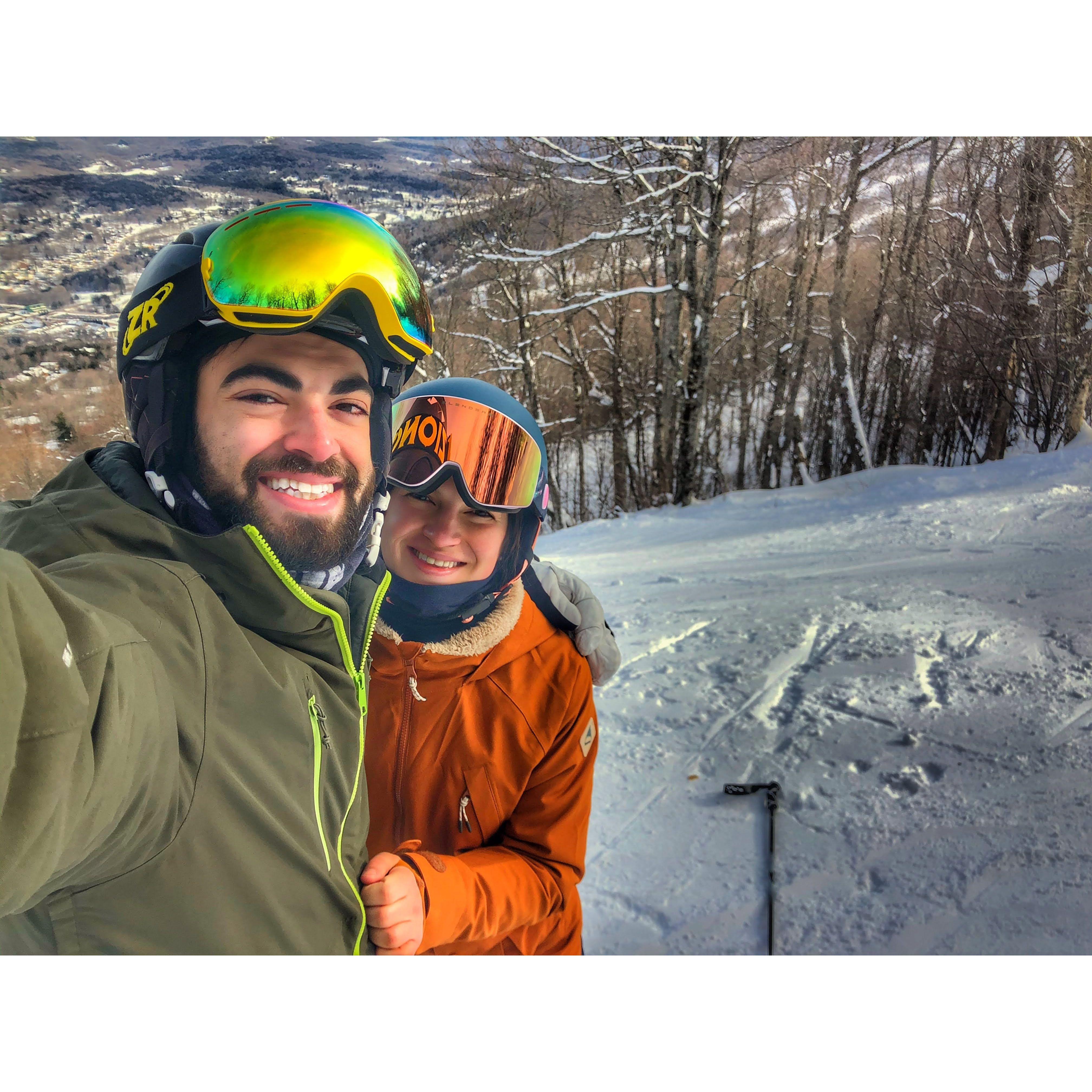 We both share a love for mountains and snow!  Even in sub-zero temperatures.  Survived our first ski trip together at Windham Mountain - 1.31.21