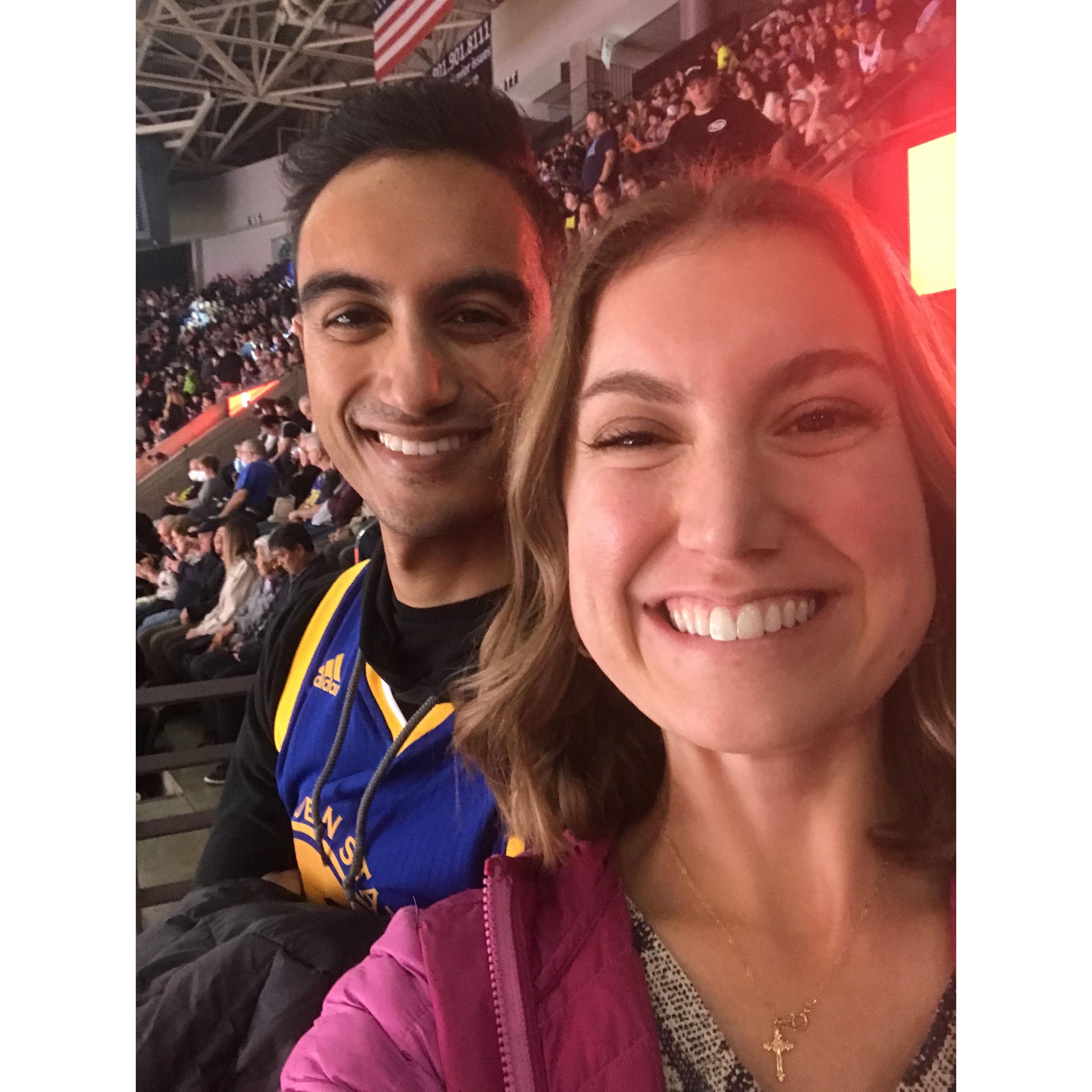Our first photo together, on our third date!