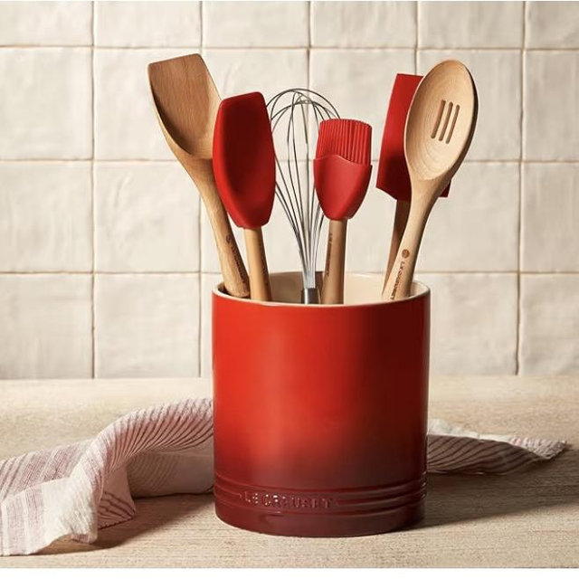 Le Creuset Utensil Crock (Large, Cerise)