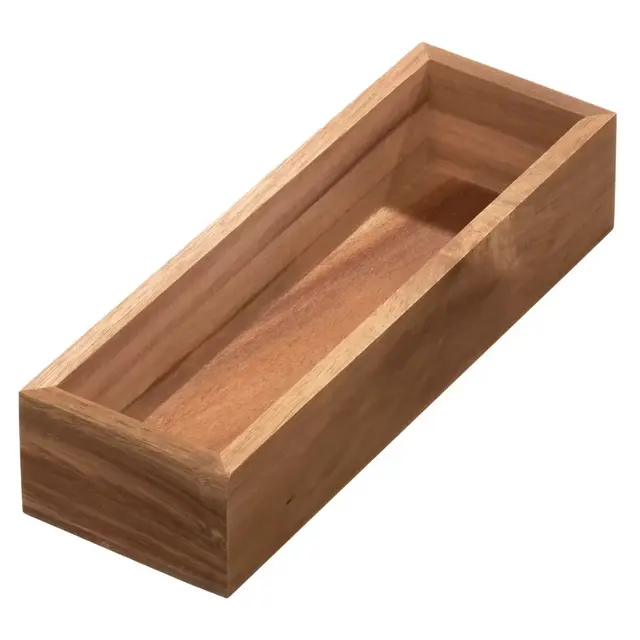 Squared Away™ 3-Inch x 9-Inch Acacia Drawer Organizer