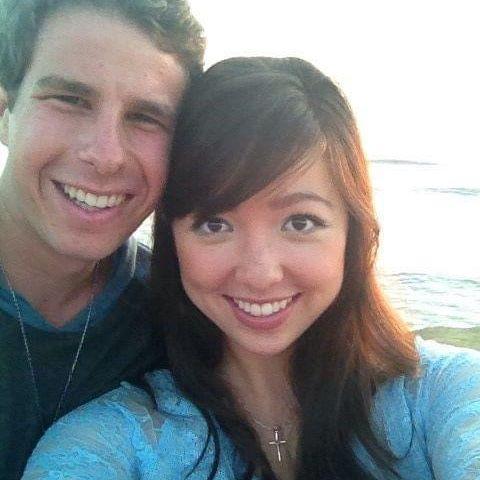 One of our first dates in college-picnic on Sunset Cliffs at PLNU!