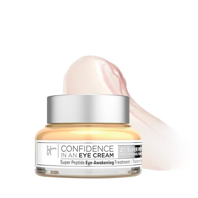 IT Cosmetics Confidence in an Eye Cream - Anti Aging Peptides Moisturizer, Dark Circles & Wrinkles, Lightweight 48H Hydration, 2% Super Peptide Concentrate, Smooth & Brighten Undereye, All Skin Types