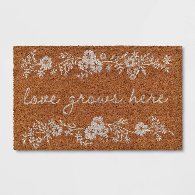 1'6"x2'6" Love Grows Here Door Mat True White - Threshold™