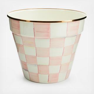 Rosy Check Stainless Steel Garden Pot