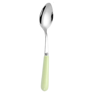 Green Grapefruit Spoons,Stainless Steel Serrated Spoon with Multicolor Ceramic Handle for Kitchen Grapefruit Utensils, 1