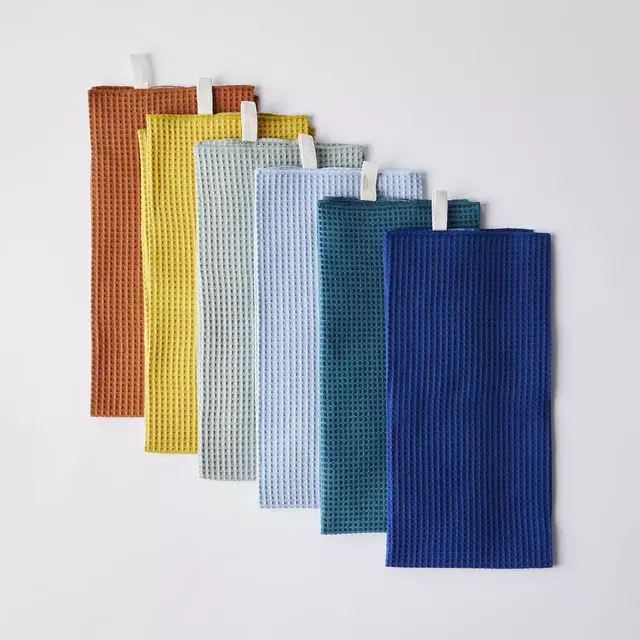 Food52 Waffle Blue Dish Towels (Set of 3)