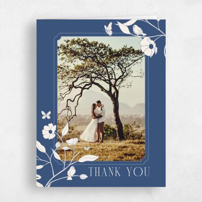 Dark Cobalt, Blue Wedding Thank You - Isabeau Photo