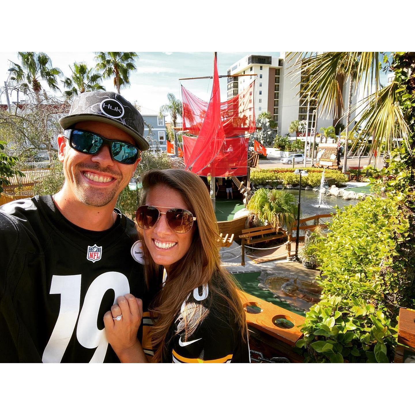 Our first Steelers Game Day as an Engaged Couple!