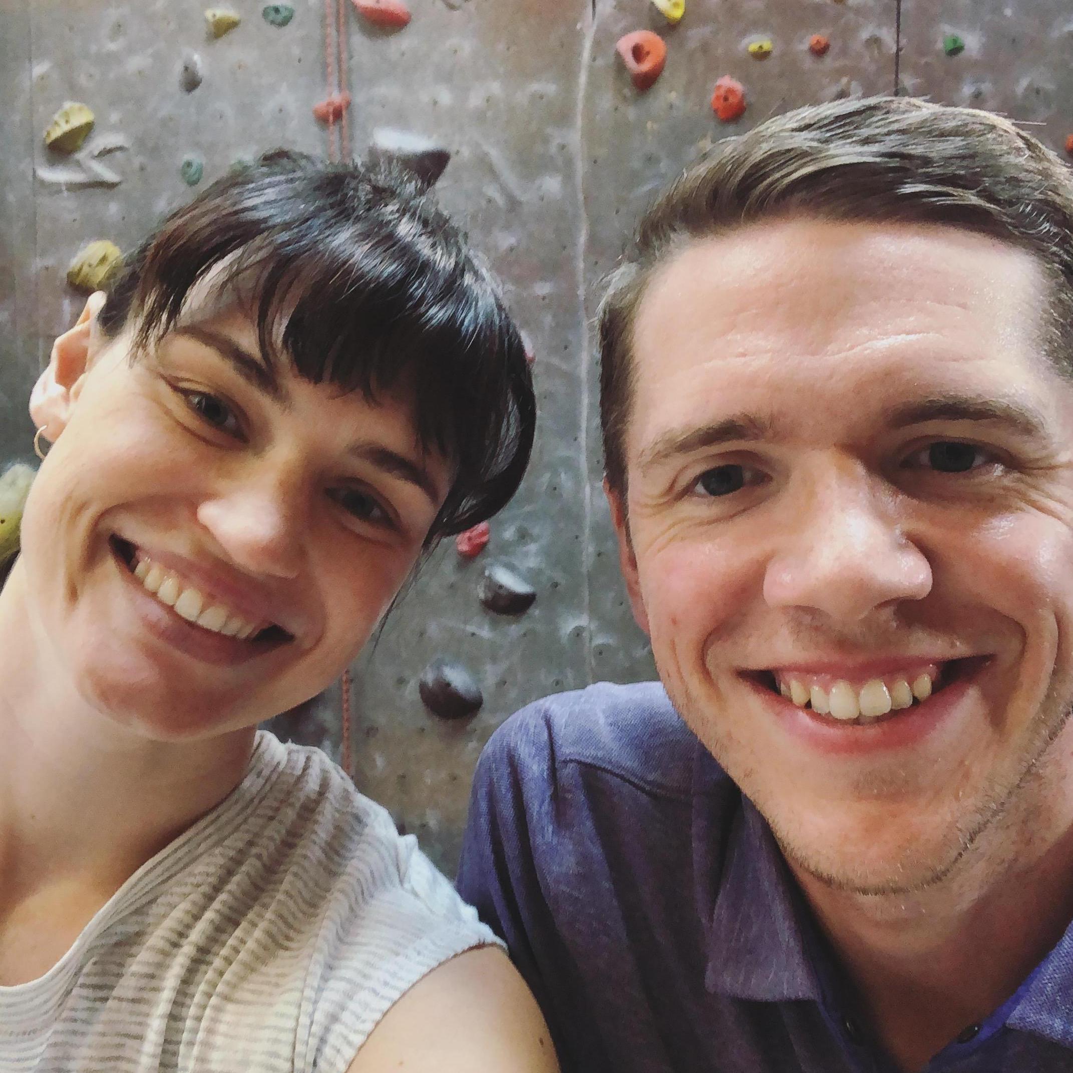 First time rock climbing together on my birthday 2019.