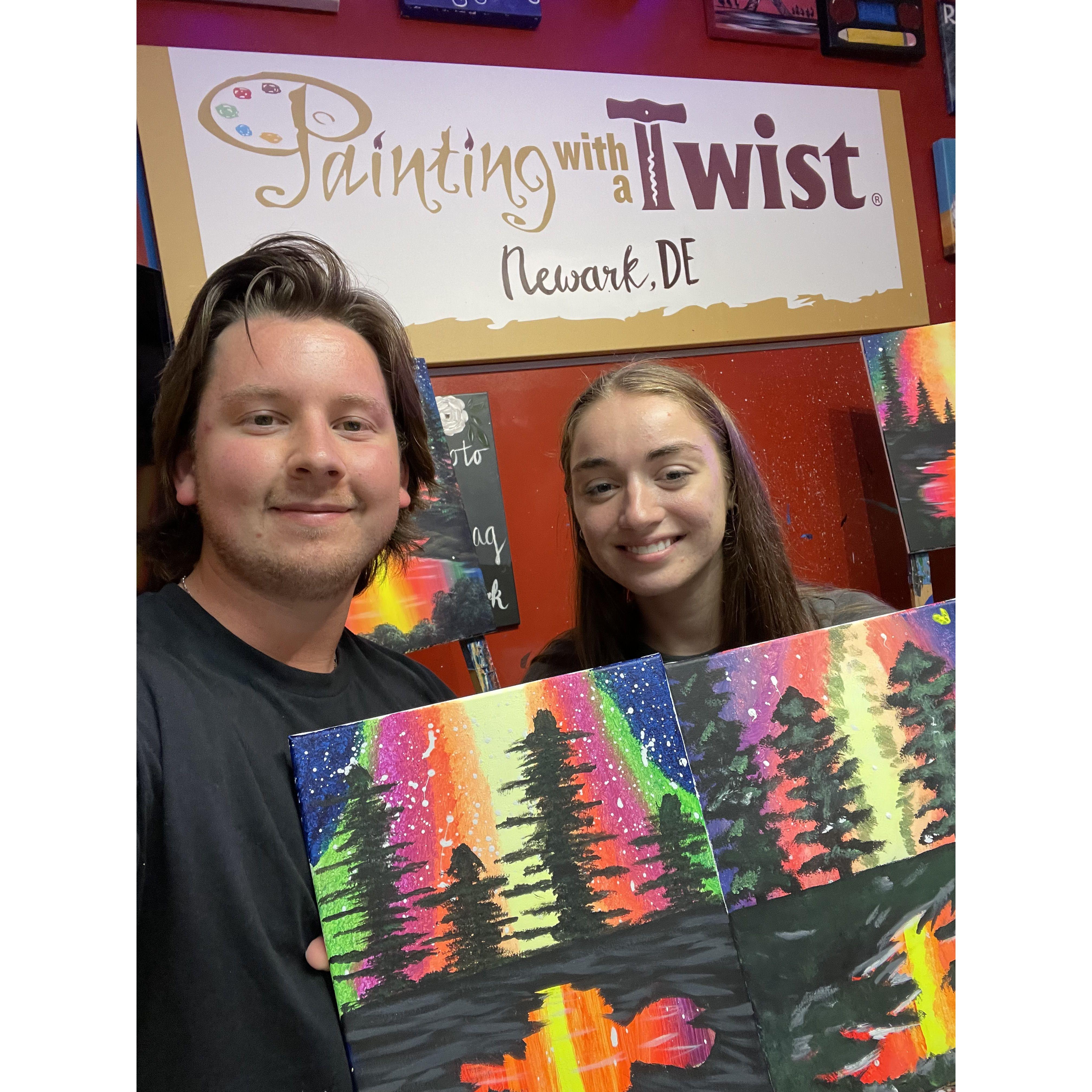 It all started with a wine and paint night 3/11/22 our first date