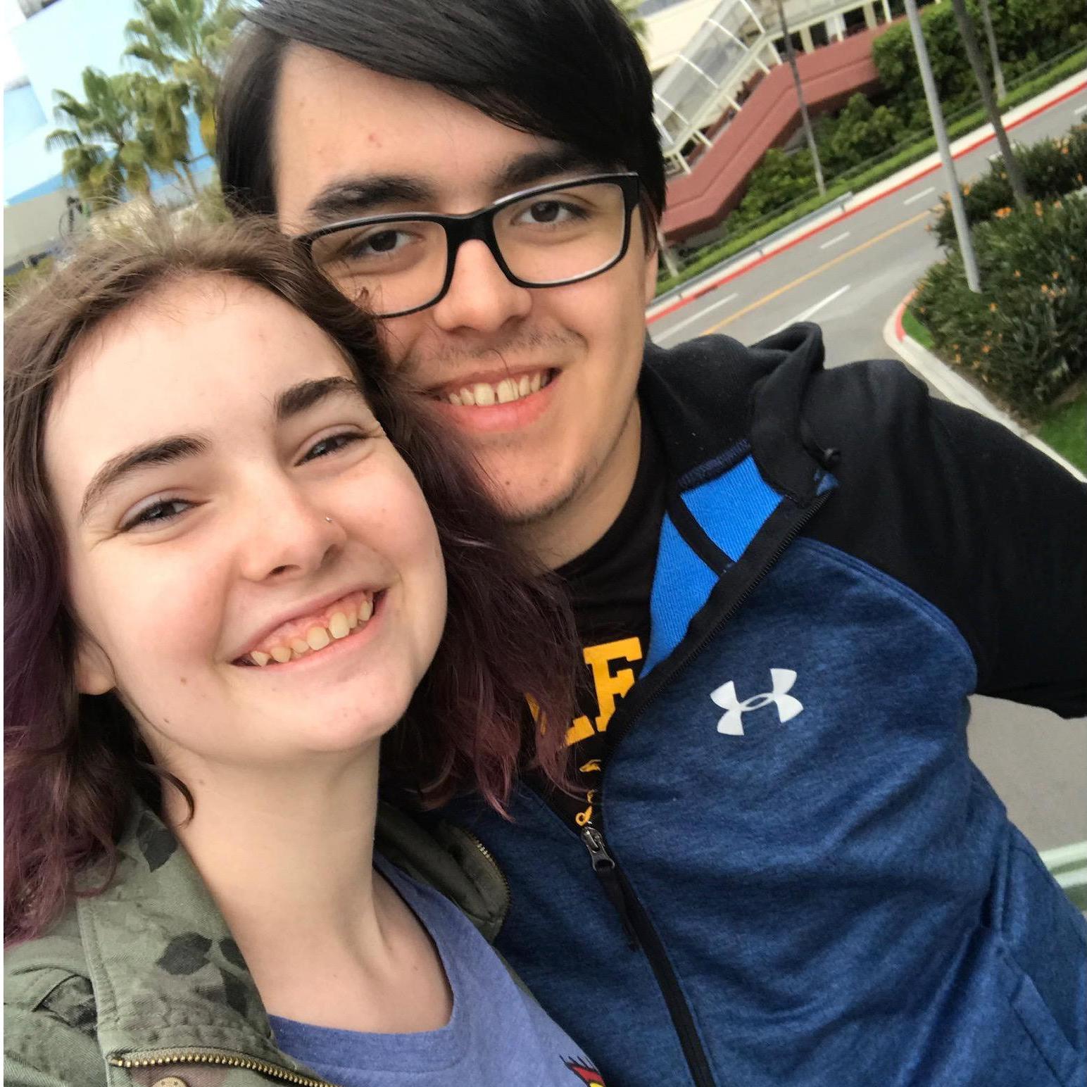 Huge smiles at Universal Studios.